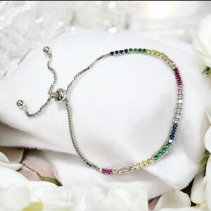 Rainbow Spark Tennis Bracelet