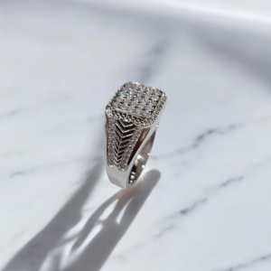 Majestic Chevron Pavé Ring