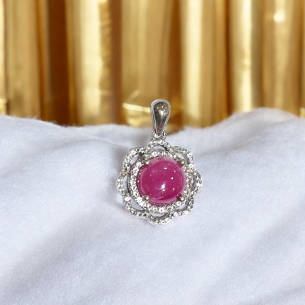 Radiant Blossom Ruby Pendant