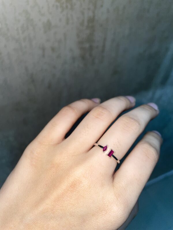Geometric Grace Silver Ring - Image 8