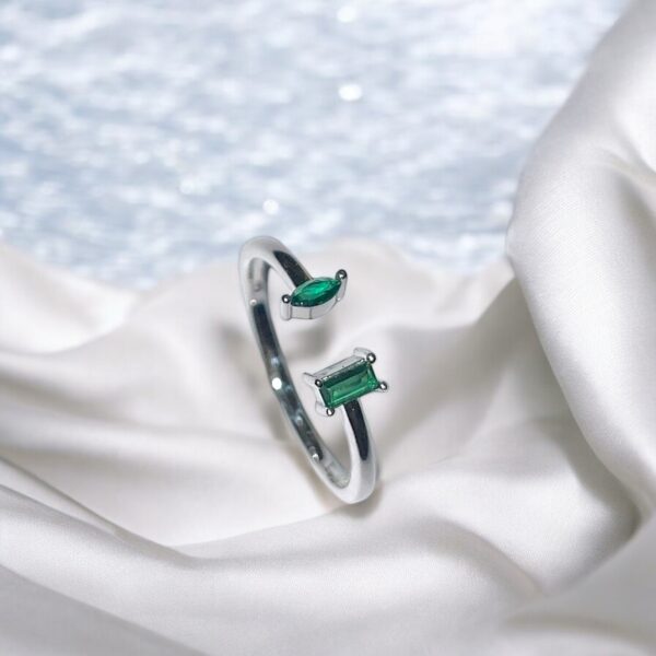 Geometric Grace Silver Ring - Image 5