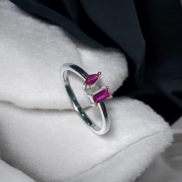 Geometric Grace Silver Ring - Image 7