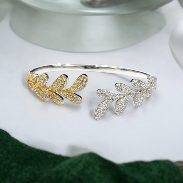 Golden Laurel Adjustable Bangle - Image 2