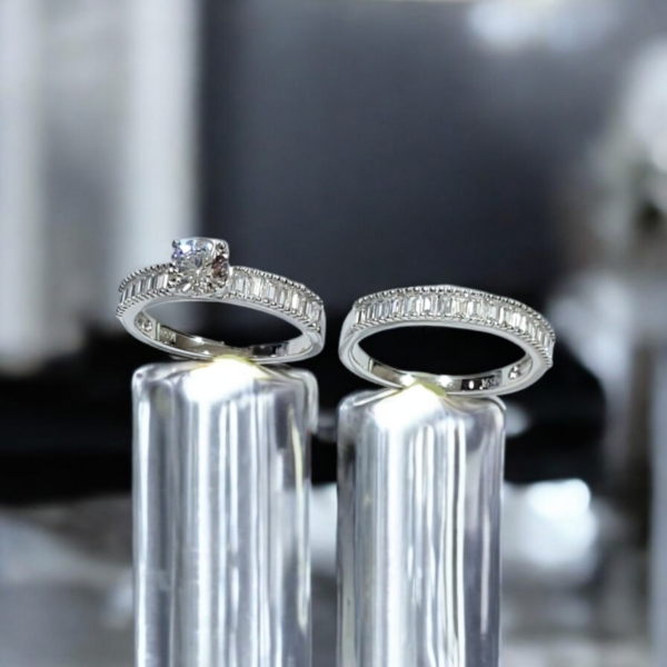 Baguette CZ Ring Set