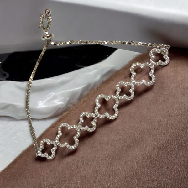 Clover Harmony CZ Adjustable Bracelet