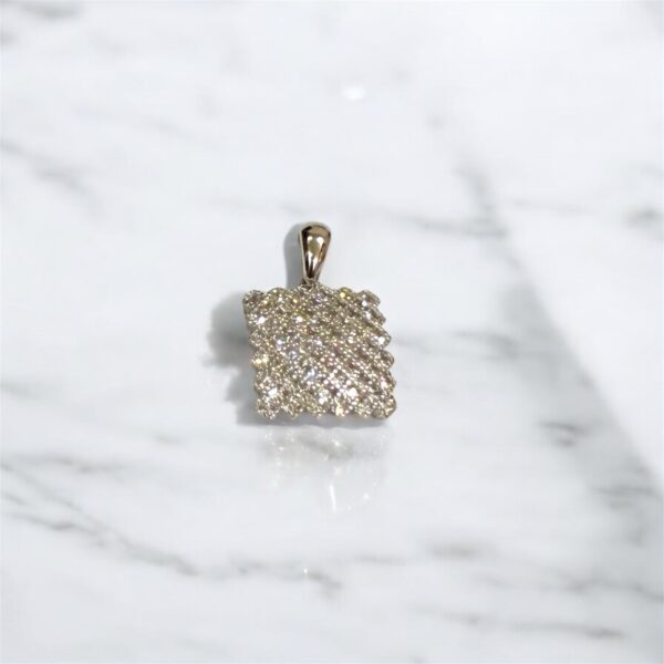 “Celestial Lattice” Sterling Silver Pendant & Earring Set - Image 2