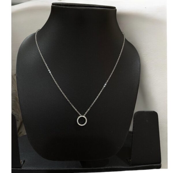 Halo Whisper Solitaire Necklace