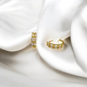 Celeste Radiance Gold-Plated Hoops