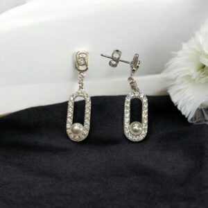 Lustre Loop Pearl Drop Earrings