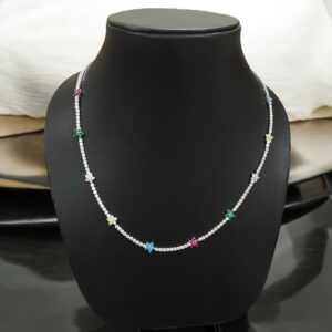 Radiant Rainbow Tennis Necklace